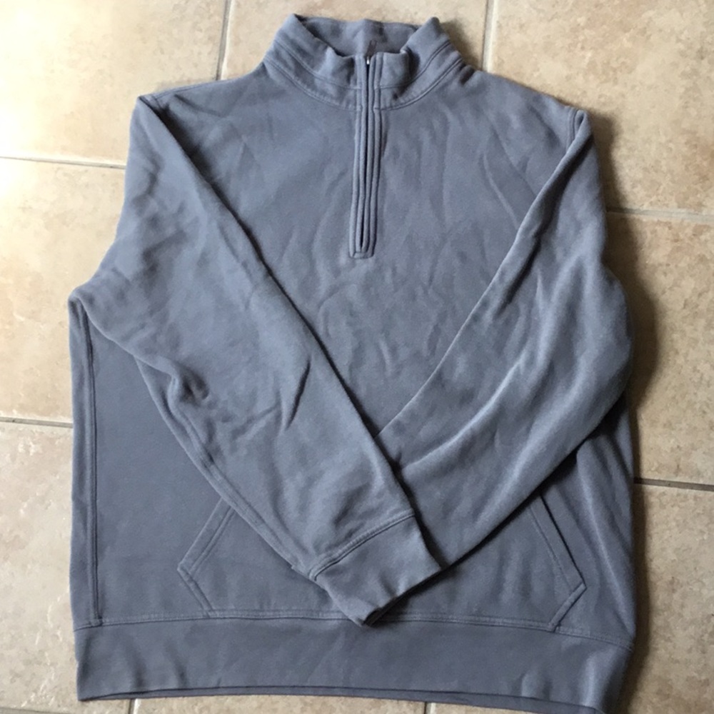 Gray J. Crew quarter-zip sweater